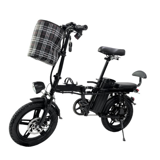 16-inch lithium battery beach tire, six shock absorbers, NFC instrument panel, valet parking foldable electric bicycle, can be placed in the trunk of the car, 400W motor